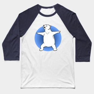 Polar Bear Yoga Pose Baseball T-Shirt